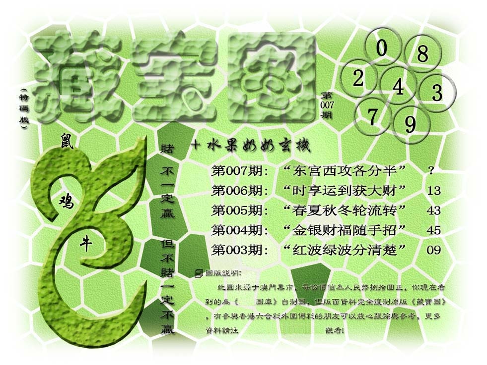 007期(水果奶奶藏宝图)正版[图]