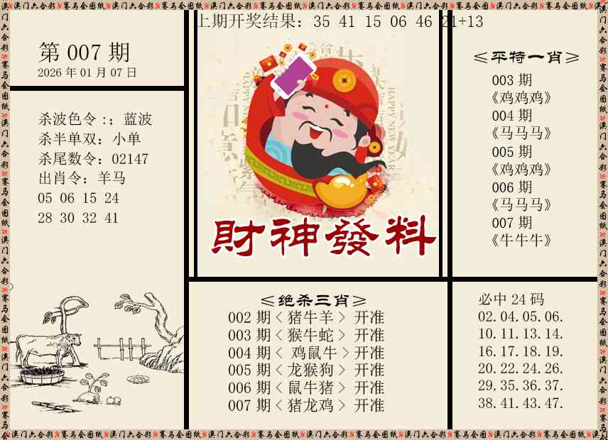 007期财神发料[图]