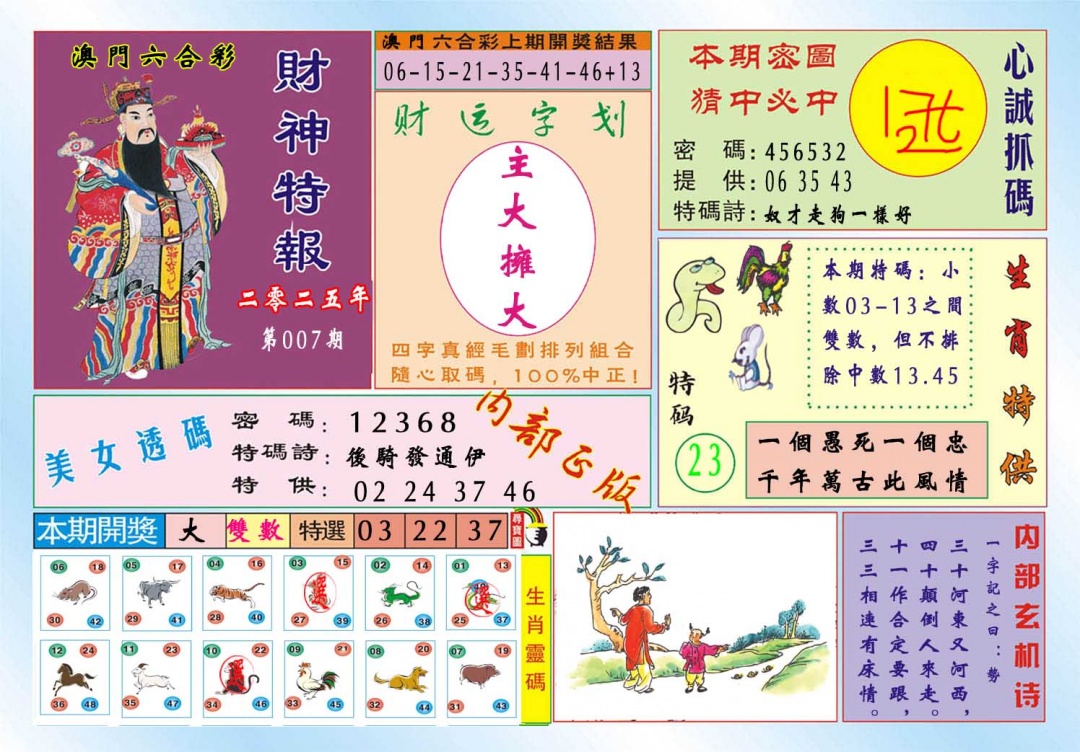 007期财神特报[图]
