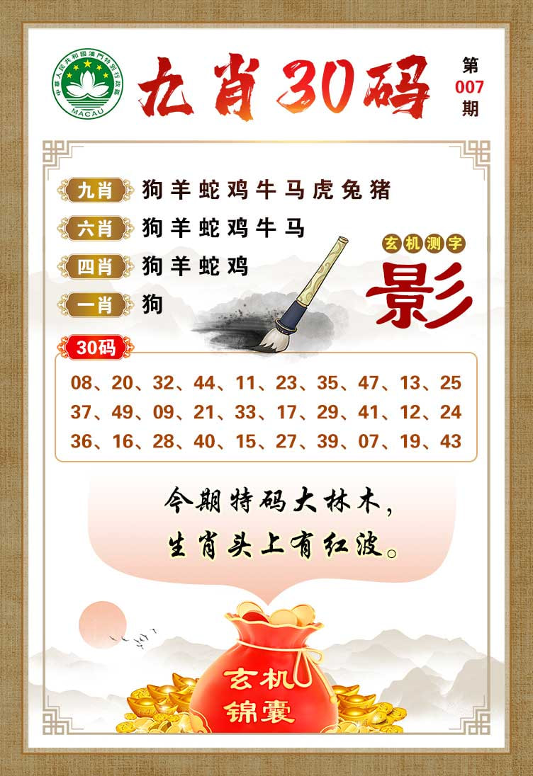 007期九肖30码[图]