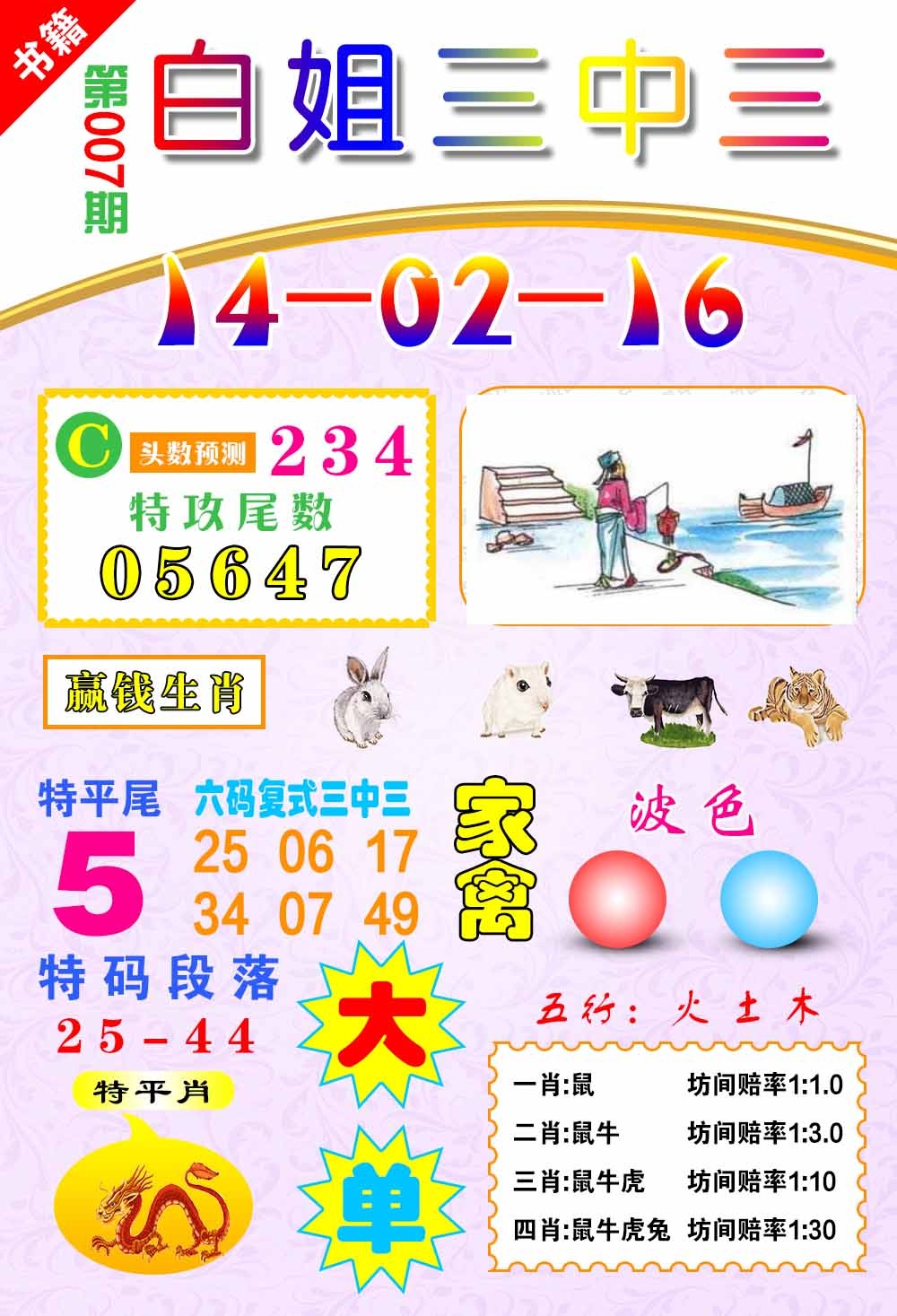 007期澳门白姐锦囊[图]