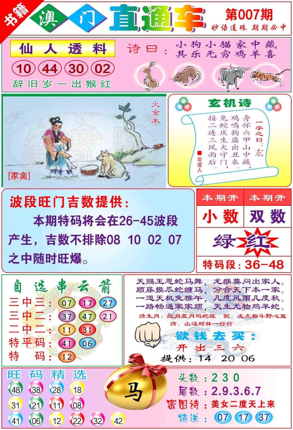 007期白姐直通车[图]