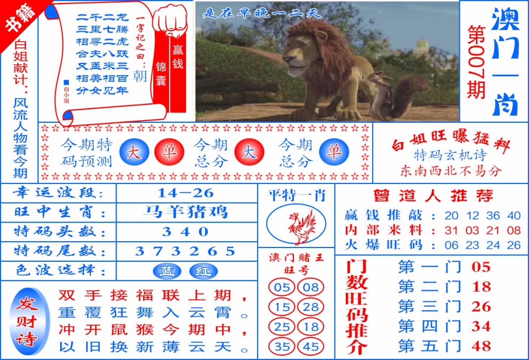 007期澳门东北虎[图]