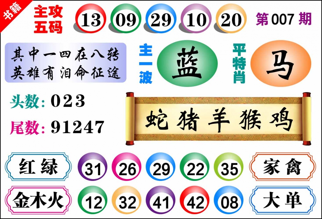 007期澳门主攻五码[图]