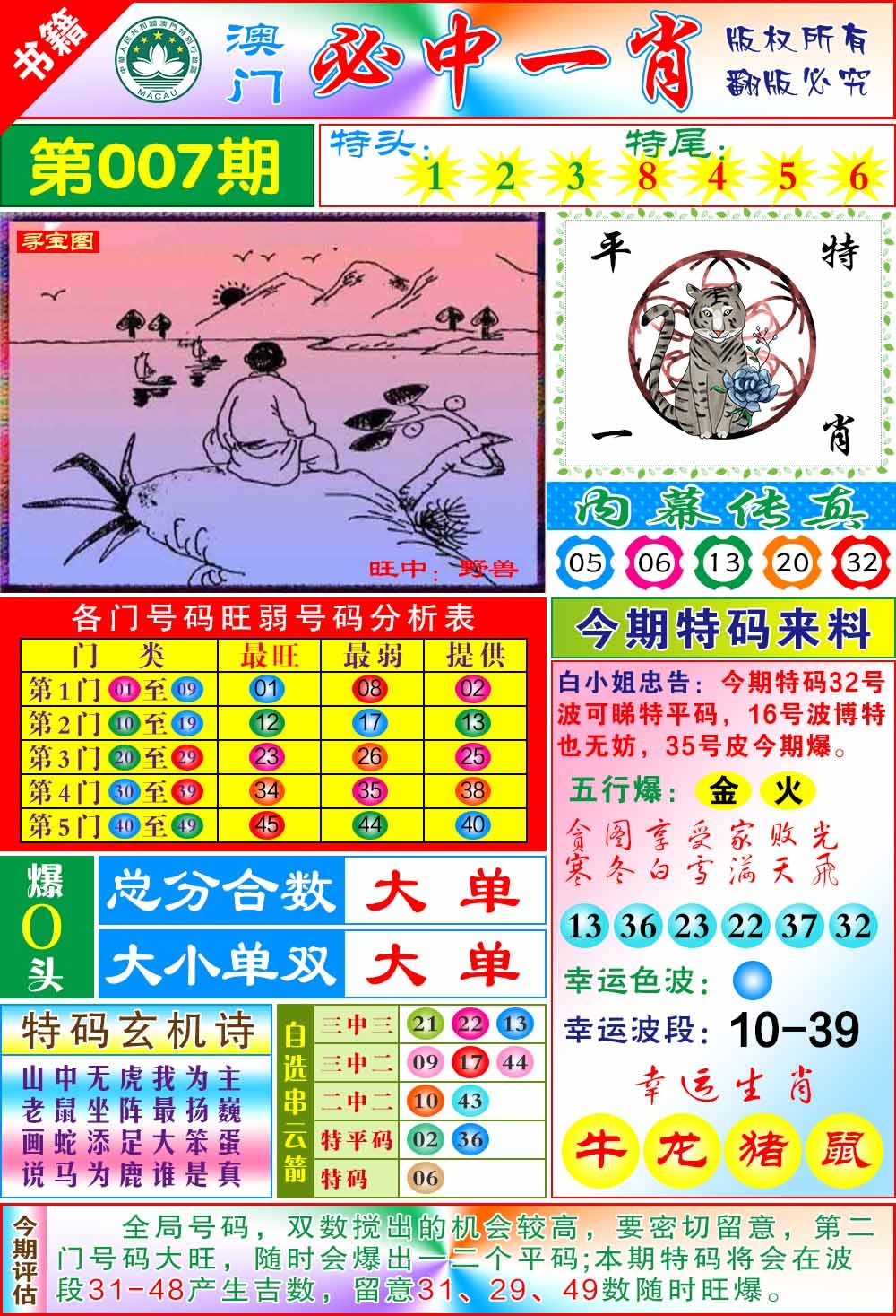 007期澳门玄机一特[图]