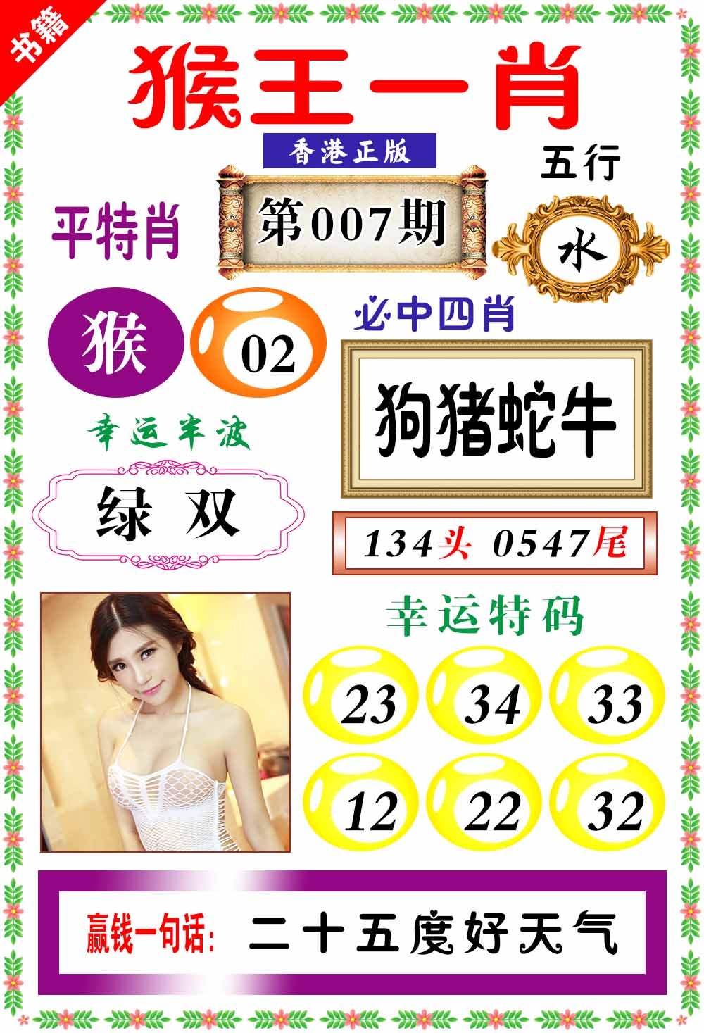 007期澳门猴王猴[图]