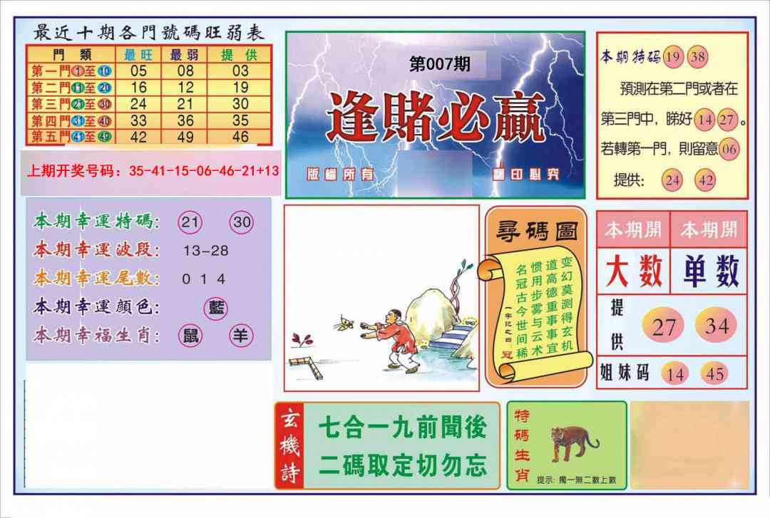 007期逢赌必羸[图]