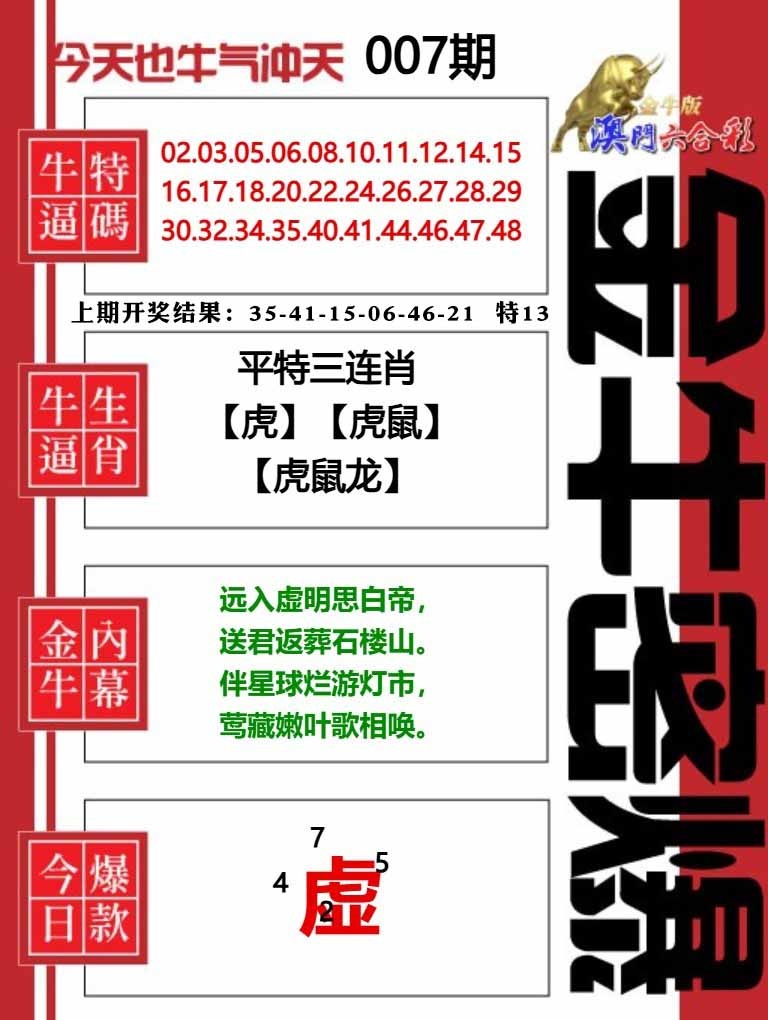 007期金牛密爆[图]