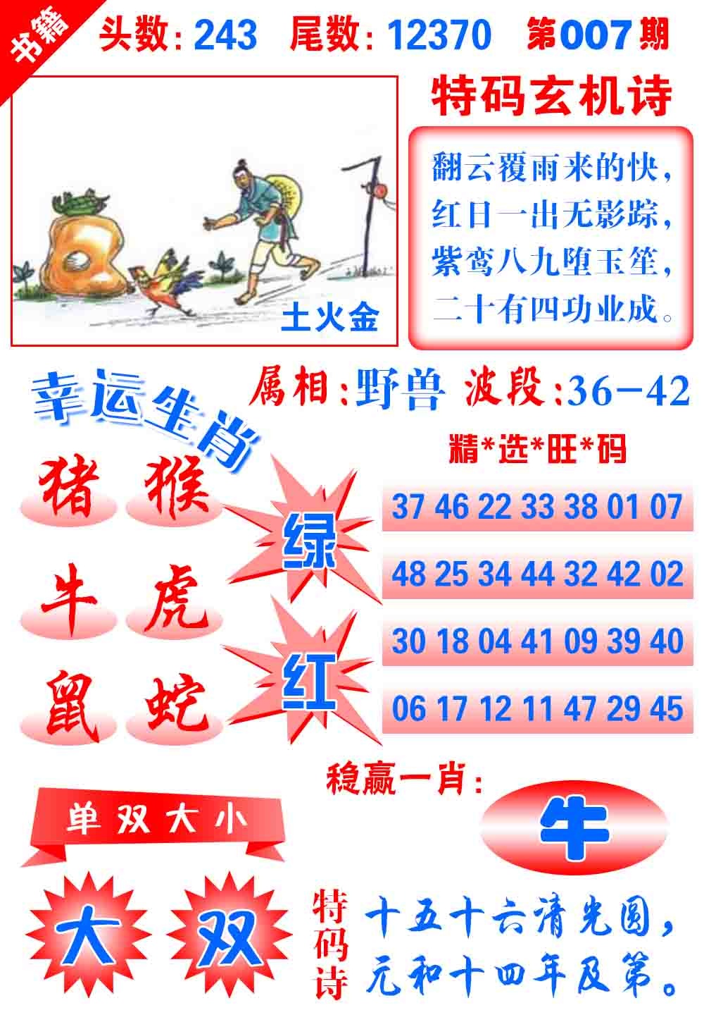 007期澳门铜宝典[图]