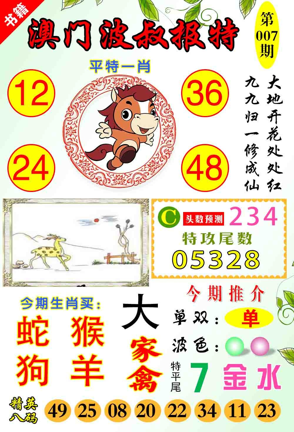 007期澳门波叔报特[图]